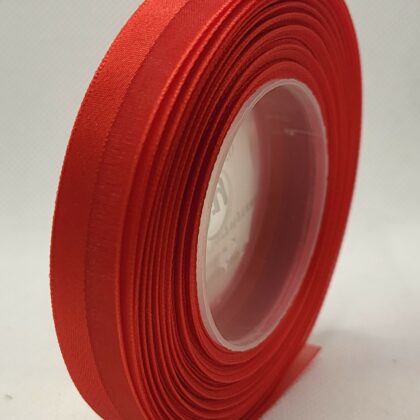 Taśma satynowo-szyfonowa 1,2cm/20y czerwony
