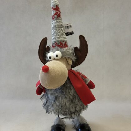 Renifer świąt. stojący na kołyszących nogach 48 cm