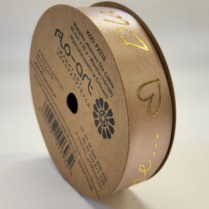 Taśma atłasowa Dla Ciebie 25mm x 25y wanilia