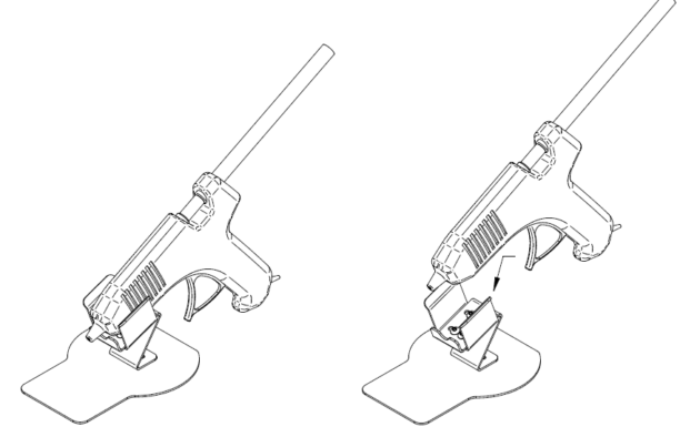 Stojak pod pistolet do kleju na gorąco