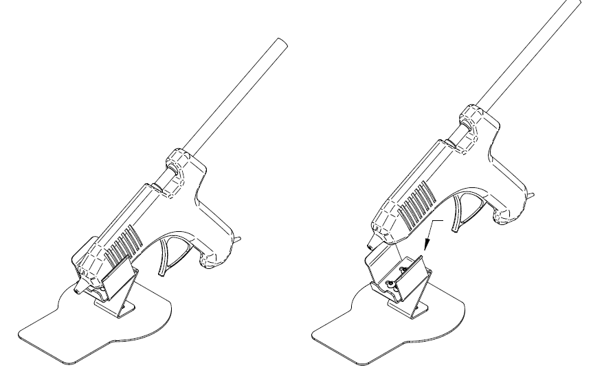 Stojak pod pistolet do kleju na gorąco Stojak pod pistolet do kleju na gorąco